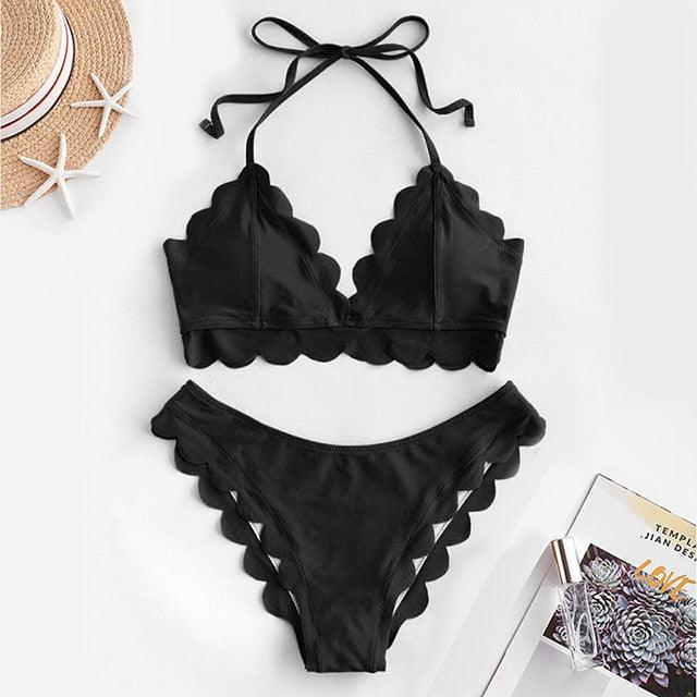Summer Blue Bikini Women Swimwear